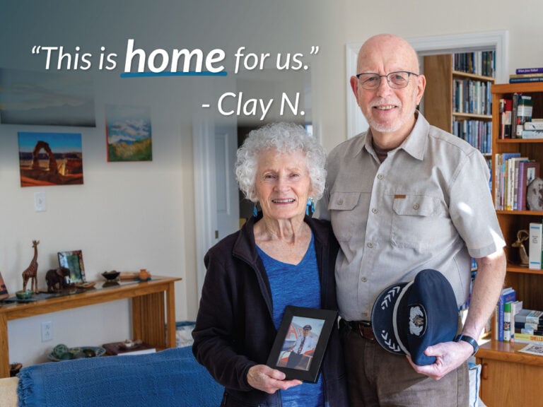 For Clay, travel has always been a big part of his life. After a career flying internationally, he and his wife, Joy, continue to explore the world together, often bringing friends from Elim Park along for the journey. From recent trips to Greece to planning their next adventure, travel remains an important part of their story. What makes it possible is the freedom that comes with living at Elim Park. With no home maintenance to worry about and the confidence that everything is taken care of, Clay and Joy can simply lock the door and go. And when they return, they come back to something just as important: a place that feels like home, surrounded by a welcoming community and the peace of mind to truly enjoy it.